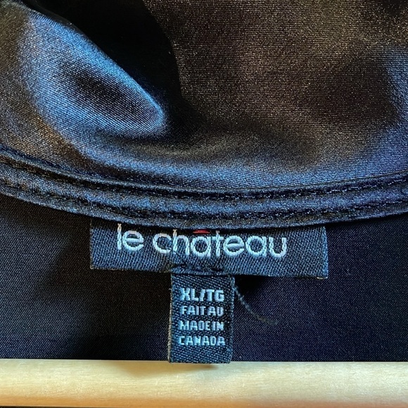 Le Chateau XL black silky open long sleeve shrug cropped - Picture 5 of 5